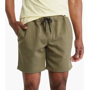 NEW Create Unison Ponte Knit Drawstring Shorts in Dusty Olive Sz. XL